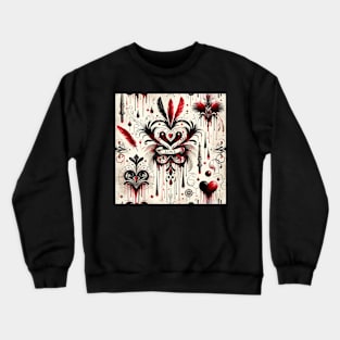 Heartful Harmony Valentine's Day Pattern Art Crewneck Sweatshirt